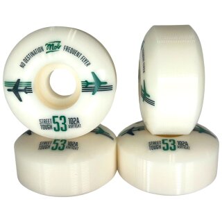 MOB Wheels Skateboard-Rollen "FLY Wheels" 102A 53mm weiß (4er Set)