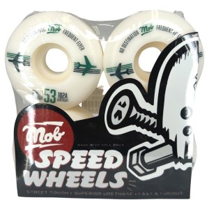 MOB Wheels Skateboard-Rollen "FLY Wheels" 102A 53mm weiß (4er Set)
