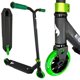 Chilli Pro Base S Stunt-Scooter H=79cm Schwarz/Grün
