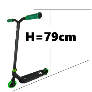Chilli Pro Base S Stunt-Scooter H=79cm Schwarz/Gr&uuml;n