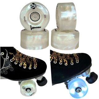 Luminous Rollschuh LED Rollen (4Stück) 62mm 85a White Pearl