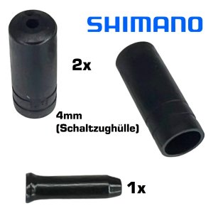 Shimano 2 x Schalthüllen Endkappen 4mm +...