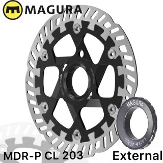 Magura Bremsscheibe MDR-P CL Center Lock mit Lockring für Steckachse Ø 203mm "External"
