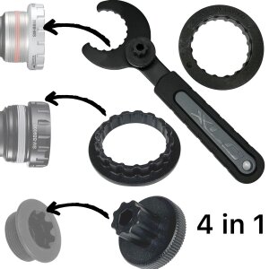 XLC Tretlager Montage Werkzeug TO-S90  mit Adapter...