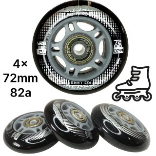 Supreme Rollers Venice Inliner Skate Rollen 72mm 82A Silber (4er Set)