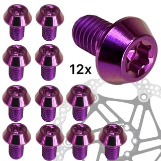 Titan M5x8 Torx Disc SL Schrauben (12er Set) Lila