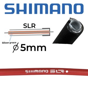 Shimano 1m Bremsaußenhülle SLR 5mm rot