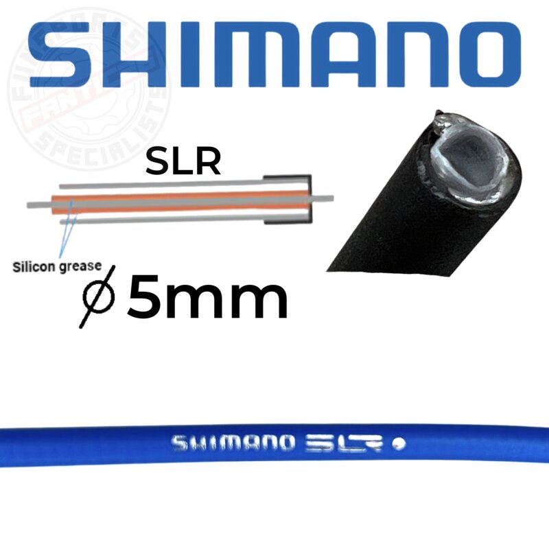Shimano 1m Bremsaußenhülle SLR 5mm blau