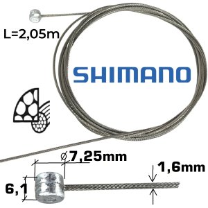 Shimano MTB Bremszug Edelstahl 1,6 x 2,05m Walzennippel