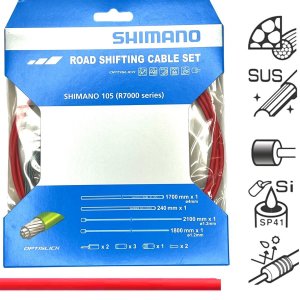 Shimano Schaltzug-Set Road OT-SP41 Optislick rot