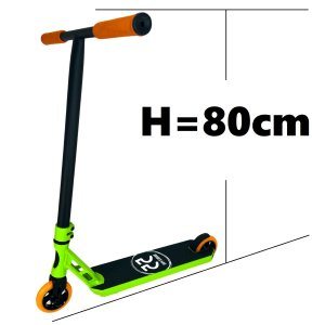 Double Five 55 Stunt-Scooter H=80cm Grün/Orange