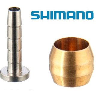 Shimano Olive/Klemmring + Stützhülse ab 2012 Insertpin für Shimanoleitung SM-BH90