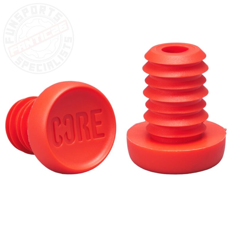 Core Barends Plugs Stunt-Scooter / BMX Stahl / Titan Lenker-Stopfen (1 Paar) Rot