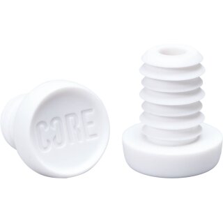Core Barends Plugs Stunt-Scooter / BMX Stahl / Titan Lenker-Stopfen (1 Paar) Weiß