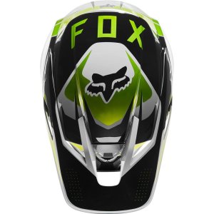 Fox V3 RS Mrier Motocross Helm MX Supermoto Carbon Grün gelb XL (61-62cm)
