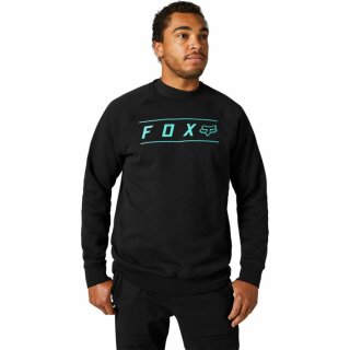 Fox Pinnacle Crew Fleece Hoodie Schwarz/Türkis M