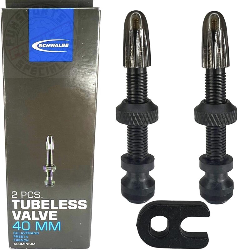 Schwalbe Tubeless UST Schlauchloses Alu Fahrrad französisches Ventil 40mm (2er Set)