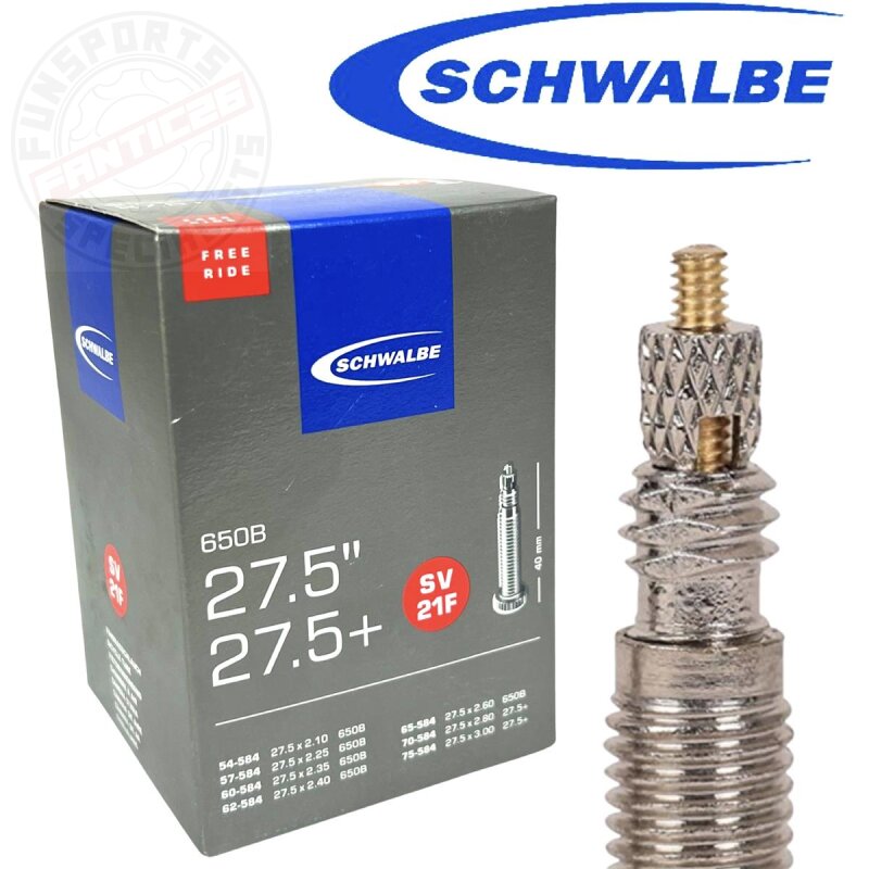 Schwalbe Fahrrad-Schlauch SV21F Freeride 27.5x1.75-3.00" 54/75-584 SV40mm