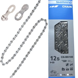 Shimano Fahrrad Kette CN-M6100 Quick Link 12-fach 116...