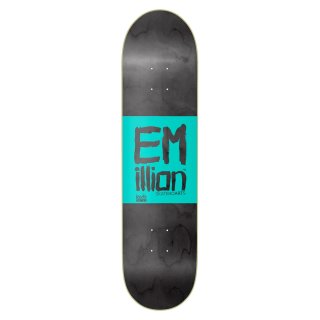 EMillion Skateboard Deck Roots 8.0 x 31,5 schwarz/türkis