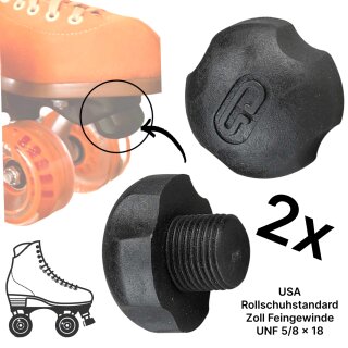 Powerdyne Rollschuh Figure Jam Plug Tanz-Stopper 5/8” Schwarz (1 Paar)