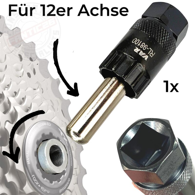 Var Kassettenabzieher für 12ér Steckachse Kassettenverschluss Ring / Centerlock montage Werkzeug...