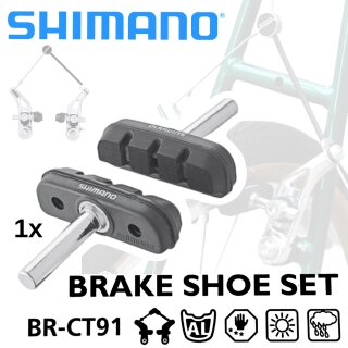 Shimano Bremsschuh für BR-CT91 Fahrrad Retro Cantilever Bremsbeläge 1 Paar