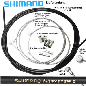 Shimano Standard  Bremszug MTB / Road Komplettset 1,6 x...