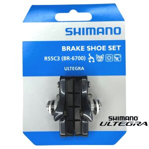 Shimano Rennrad Ultegra Bremsbeläge Bremsschuh 6700 R55C3 R-Typ antrazit