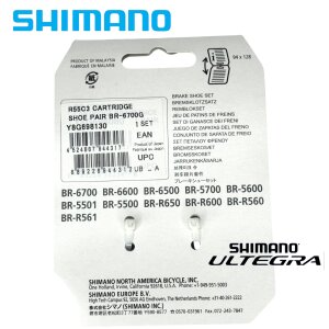 Shimano Rennrad Ultegra Bremsbeläge Bremsschuh 6700 R55C3 R-Typ antrazit