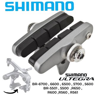 Shimano Rennrad Ultegra Bremsbeläge Bremsschuh 6700 R55C3 R-Typ silber