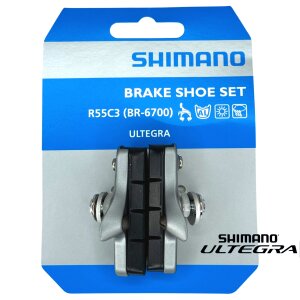 Shimano Rennrad Ultegra Bremsbeläge Bremsschuh 6700 R55C3 R-Typ silber