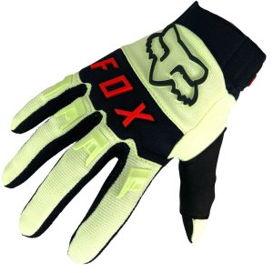 Fox Dirtpaw Glove Handschuhe Altwei&szlig;/logo Rot