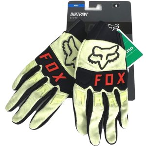 Fox Dirtpaw Glove Handschuhe Altweiß/logo Rot