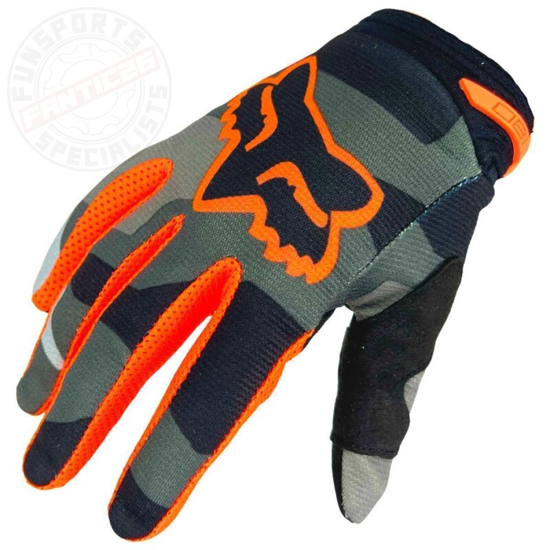 Fox 180 BNKR Glove Handschuhe Grau Camo YL