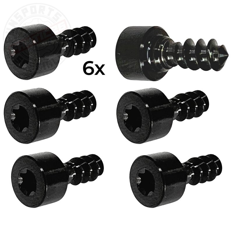 Titan Tankdeckel Schrauben Set für Audi TT/-S/-RS 8S (6Stk.) Schwarz