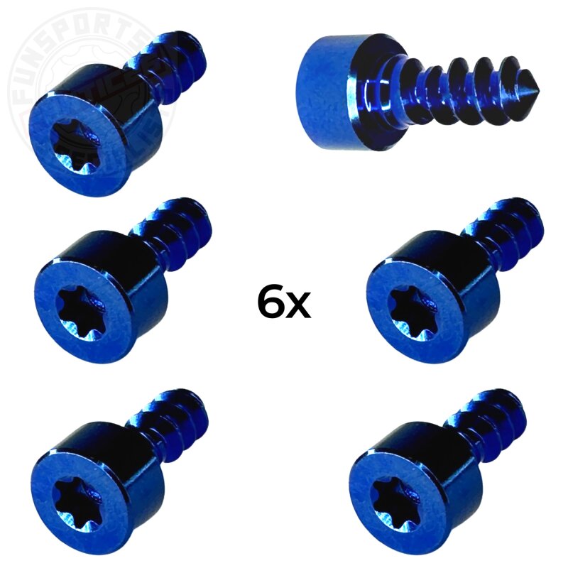 Titan Tankdeckel Schrauben Set für Audi TT/-S/-RS 8S (6Stk.) Blau