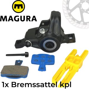 Magura MT2 /4N Ersatz Bremszange mit Bremsbelägen 7.S & KBA Nummer ABE