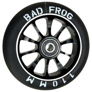Bad Frog Stunt-Scooter Rolle Spoked 110mm Trick Tret Roller Ersatzrad Wheel Schwarz