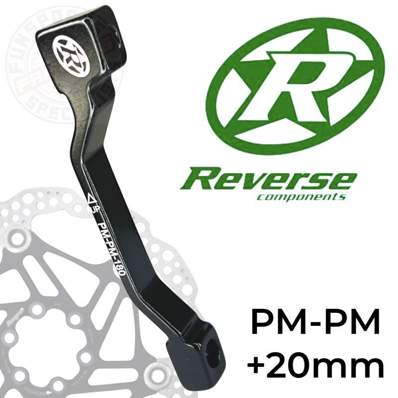 Reverse Bremsscheiben Adapter PM-PM Ø 180mm +20mm Schwarz