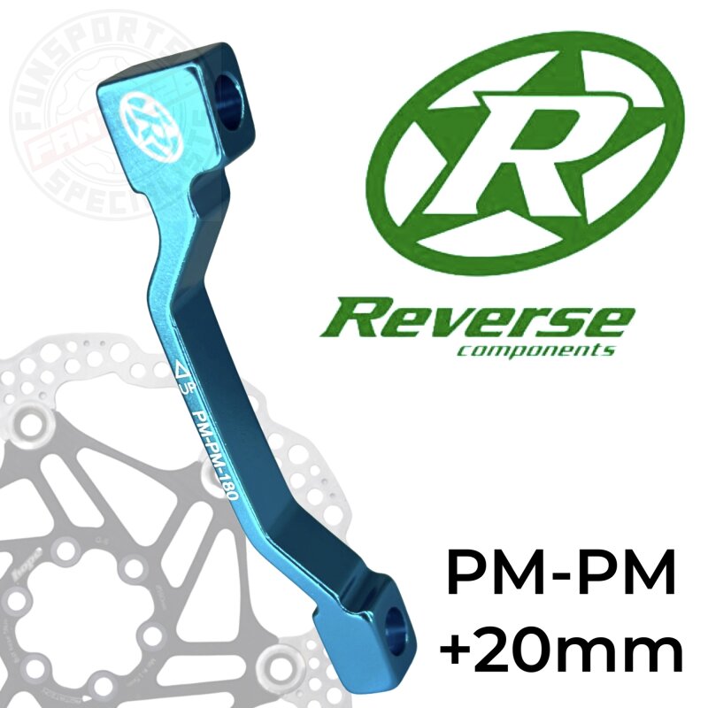 Reverse Bremsscheiben Adapter PM-PM Ø 180mm +20mm Hellblau