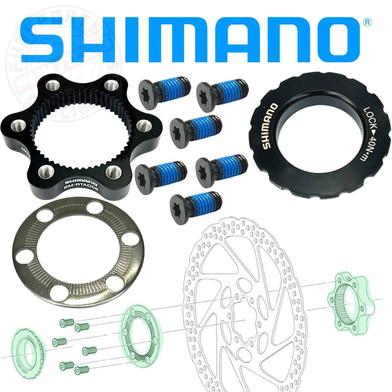 Shimano Fahrrad Bremsscheiben Adapter 6-Loch auf Centerlock SM-RTAD05