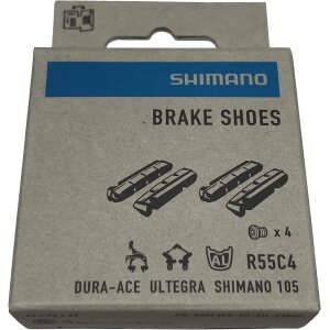 Shimano R55C4 Bremsbeläge für Cartridge Rennrad Bremsschuhe (2 Paar)