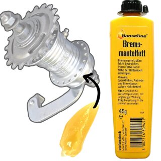 Hanseline Bremsmantelfett Fahrrad Rücktrittbremse Service Schmierfett  45g