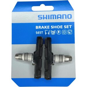 SHIMANO Fahrrad V-Brake Bremse Ersatz Bremsschuh S65T 1Paar schwarz