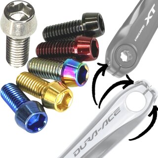 Titan M6 Innensechskant Hollowtech 2 Shimano Kurbelarm Klemm Schraube