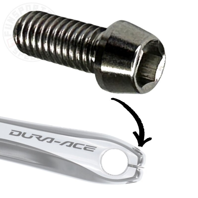 Titan M6 Innensechskant Hollowtech 2 Shimano Kurbelarm Klemm Schraube 14,5mm natur