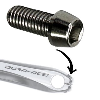 Titan M6 Innensechskant Hollowtech 2 Shimano Kurbelarm Klemm Schraube 14,5mm natur