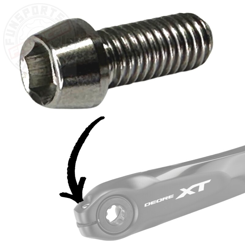Titan M6 Innensechskant Hollowtech 2 Shimano Kurbelarm Klemm Schraube 18,5mm natur