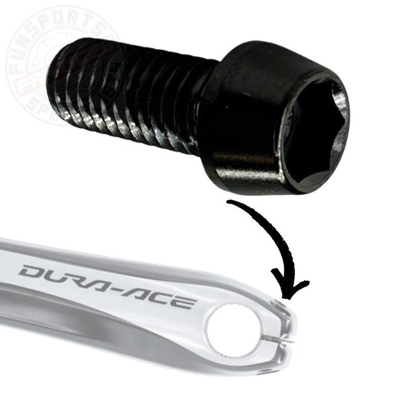 Titan M6 Innensechskant Hollowtech 2 Shimano Kurbelarm Klemm Schraube 14,5mm schwarz